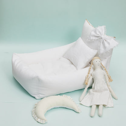 ルイスドッグ louisdog Sunday Bed/White Linen【小型犬 ベッド ソファ カドラー クッション セレブ】