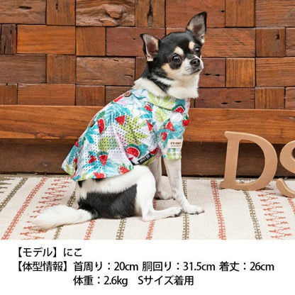 ディーズチャット D's CHAT アロハ柄背開きシャツ(XS/S)【小型犬 犬服 ウエア トップス シャツ カジュアル】