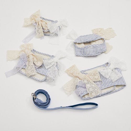 Louis Dog louisdog Organic Linen Harness Set [Celebrity Lead Harness Torso  Ring for Small Dogs]