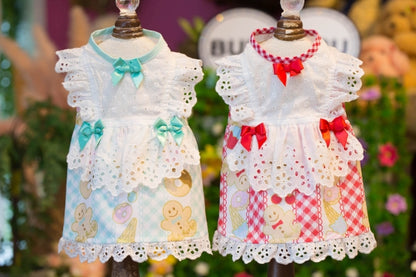 ブルブブ BUL BU-BU COOL Gingham＆ Sweets Tunic【小型犬 犬服 ウエア ワンピースチュニック セレブ】