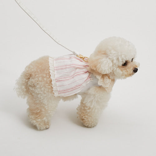 ルイスドッグ louisdog Long Beach Wave Linen Harness Set【小型犬 犬用 セレブ リード ハーネス 胴輪】