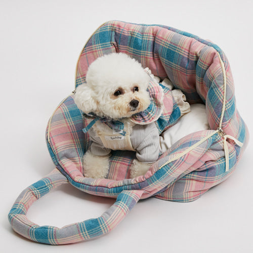 Louis Dog louisdog Marshmallow Cotton Around Bag [Pet carrier bag celebrity  for small dogs]