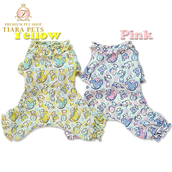 ★予約商品12月中旬〜下旬入荷★J&Kアニマルズ J&K animals ☆パンダ ルームウェアつなぎ☆【小型犬 犬服 ウエア ロンパース カバーオール つなぎ パンツ セレブ】