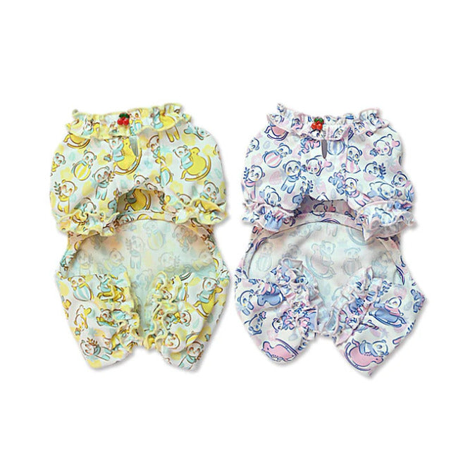 ★予約商品12月中旬〜下旬入荷★J&Kアニマルズ J&K animals ☆パンダ ルームウェアつなぎ☆【小型犬 犬服 ウエア ロンパース カバーオール つなぎ パンツ セレブ】