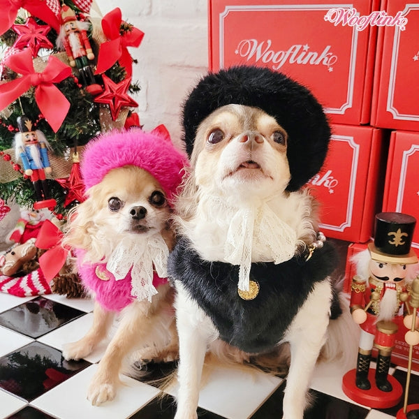 ウーフリンク WOOFLINK LUXE FUR VEST【小型犬 犬服 ウエア アウター ジャケット コート ベスト セレブ】