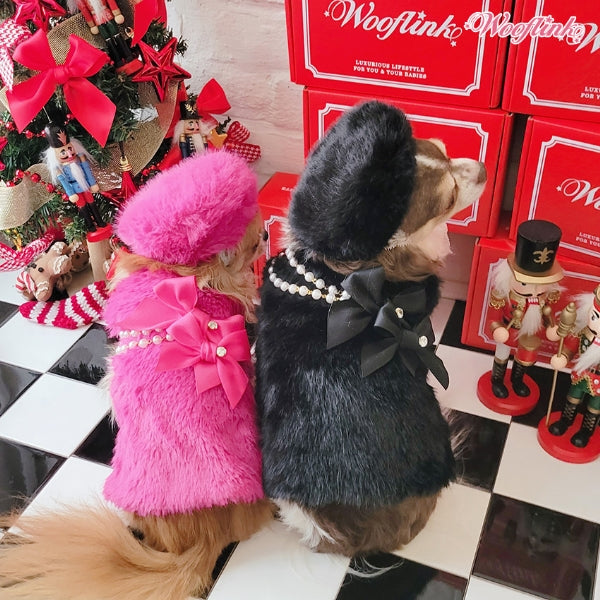 ウーフリンク WOOFLINK LUXE FUR VEST【小型犬 犬服 ウエア アウター ジャケット コート ベスト セレブ】