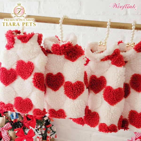 ウーフリンク WOOFLINK HEARTS VEST【小型犬 犬服 ウエア アウター ジャケット コート ベスト セレブ】
