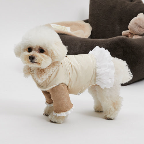 ルイスドッグ louisdog Walking Jacket/Creme【犬服 小型犬 ウエア アウター 上着 ジャケット コート セレブ】 –  TIARA PETS