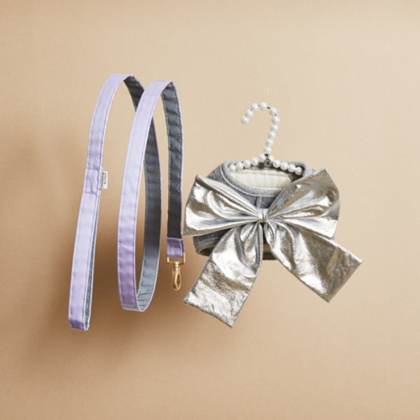 ルイスドッグ louisdog Sensible Grey Big Bow Harness Set