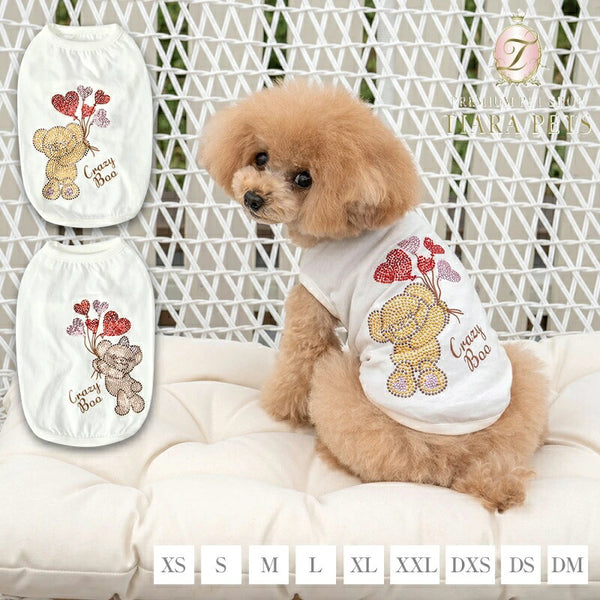 クレイジーブーCRAZYBOOキラキラハートバルーンタンク【犬服小型犬ウエアセレブトップスタンク】送料無料