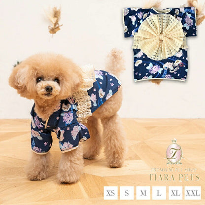 クレイジーブーCRAZYBOOあじさい柄浴衣【犬服小型犬ウエアセレブワンピース】送料無料