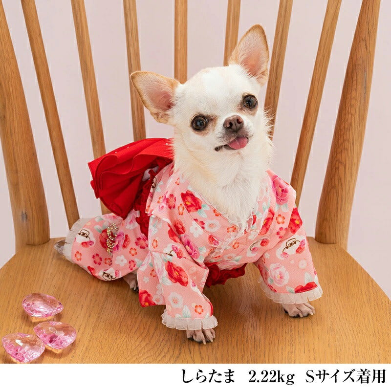 クレイジーブー CRAZYBOO 牡丹柄浴衣【犬服 小型犬 ウエア セレブ