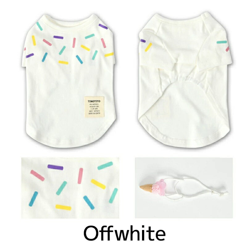 ティノティート TINOTITO カラフルプリントTシャツ【小型犬 犬服 ウエア トップス Tシャツ カジュアル】 送料無料
