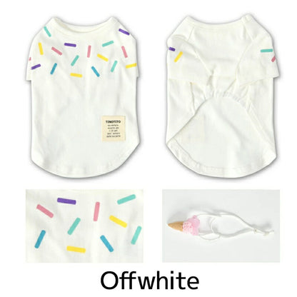 ティノティート TINOTITO カラフルプリントTシャツ【小型犬 犬服 ウエア トップス Tシャツ カジュアル】 送料無料
