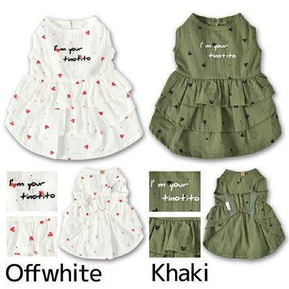 TINOTITO Abito con stampa cuore [Vestiti per cani di piccola taglia indossano top Parka casual] Spedizione gratuita