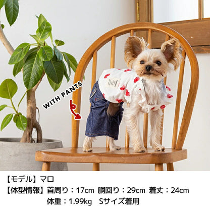 ティノティート TINOTITO プリント柄フリルキャミ【小型犬 犬服 ウエア トップス キャミ カジュアル】 送料無料