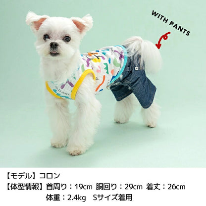 ティノティート TINOTITO カラフルプリントメッシュタンク【小型犬 犬服 ウエア トップス タンク カジュアル】 送料無料