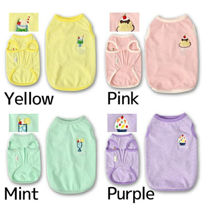 TINOTITO Sweets Ricamo Canotta [Vestiti per cani di piccola taglia indossano canottiere casual] Spedizione gratuita