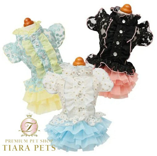 ゴッドピヴァGODPIVA★一部商品、5月中旬より順次発送★リカーモフラワーワンピース【小型犬犬服ワンピース上着セレブ】送料無料