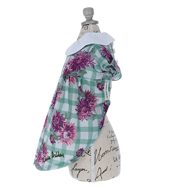 ローラアシュレイ LAURA ASHLEY コットンレース襟ワンピース【小型犬 犬服 ウェア ワンピース セレブ】