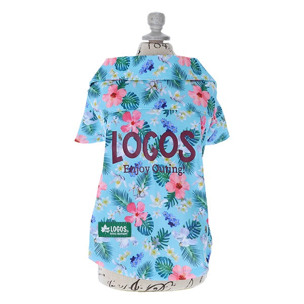 ロゴス LOGOS フラワー柄シャツ【小型犬 犬服 ウエア トップス シャツ カジュアル】