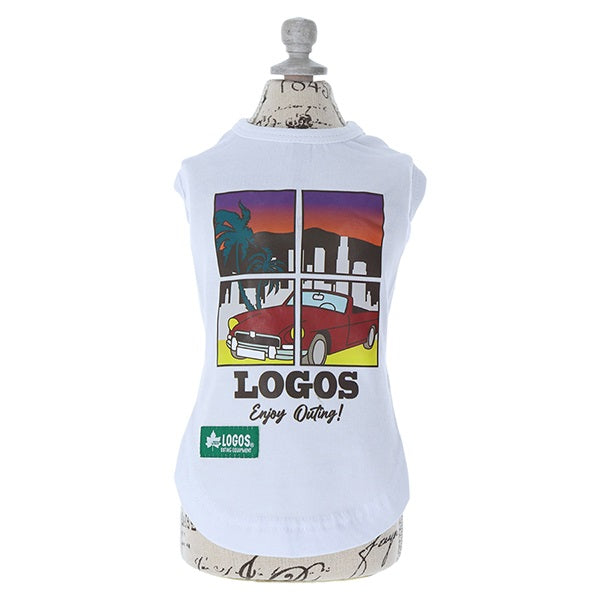 LOGOS Carro armato per auto retrò [Abbigliamento per cani di piccola taglia, canottiere casual]