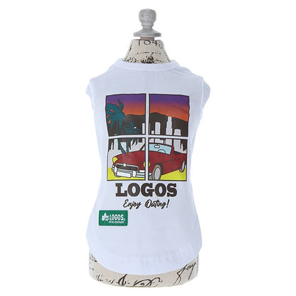 LOGOS Carro armato per auto retrò [Abbigliamento per cani di piccola taglia, canottiere casual]
