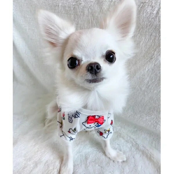 オッティ Otty HELLO KITTYコラボ・リラックスタイム 総柄ヒートワンTシャツ【小型犬 トップス Tシャツ ヒートワン コラボ】