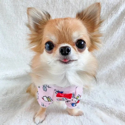 オッティ Otty HELLO KITTYコラボ・リラックスタイム 総柄ヒートワンTシャツ【小型犬 トップス Tシャツ ヒートワン コラボ】