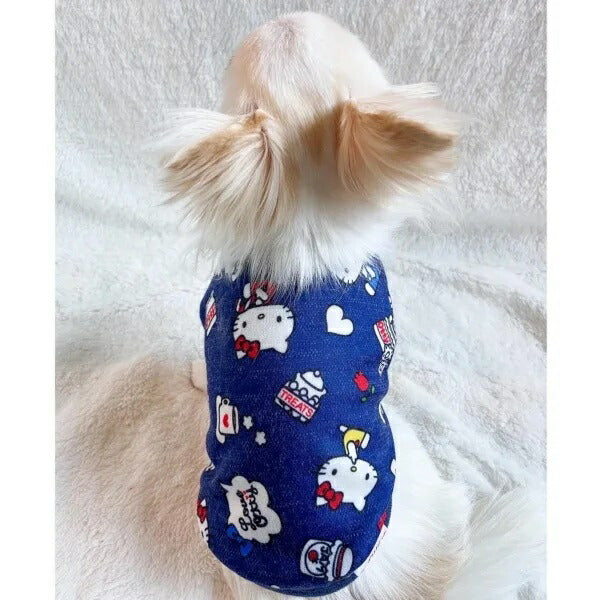 オッティ Otty HELLO KITTYコラボ・リラックスタイム 総柄ヒートワンTシャツ【小型犬 トップス Tシャツ ヒートワン コラボ】