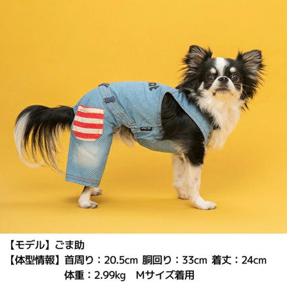 ディーズチャット D's CHAT アメリカンポケットオーバーオール【犬服 小型犬 中大型犬 ウエア オーバーオール カジュアル】