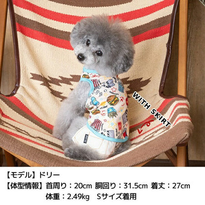 ディーズチャット D's CHAT ファストフード柄メッシュタンク【犬服 小型犬 ウエア トップス タンク カジュアル】