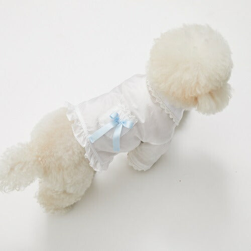 ルイスドッグ louisdog White Pearl Blouse【小型犬 犬服 トップス ブラウス シャツ セレブ】