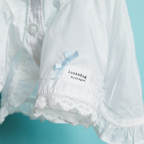 ルイスドッグ louisdog White Pearl Blouse【小型犬 犬服 トップス ブラウス シャツ セレブ】