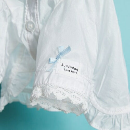 ルイスドッグ louisdog White Pearl Blouse【小型犬 犬服 トップス ブラウス シャツ セレブ】
