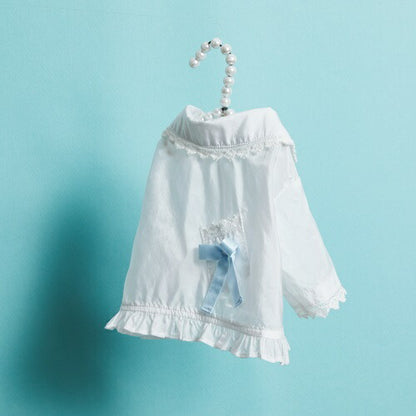 ルイスドッグ louisdog White Pearl Blouse【小型犬 犬服 トップス ブラウス シャツ セレブ】