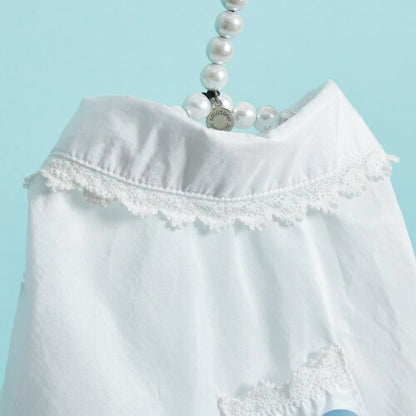 ルイスドッグ louisdog White Pearl Blouse【小型犬 犬服 トップス ブラウス シャツ セレブ】