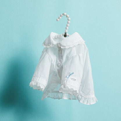 ルイスドッグ louisdog White Pearl Blouse【小型犬 犬服 トップス ブラウス シャツ セレブ】
