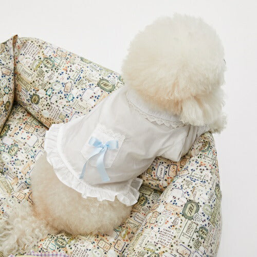 ルイスドッグ louisdog White Pearl Blouse【小型犬 犬服 トップス ブラウス シャツ セレブ】