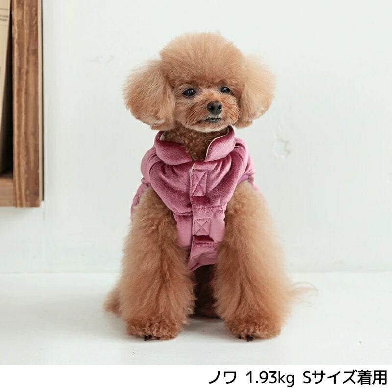 ティノティートTINOTITOベロアシャーリングアウター【小型犬犬服アウタージャケットノースリーブ】