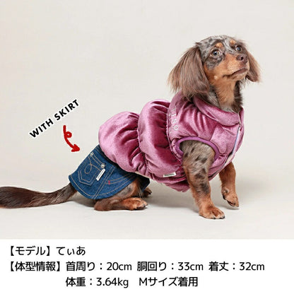 ティノティートTINOTITOベロアシャーリングアウター【小型犬犬服アウタージャケットノースリーブ】