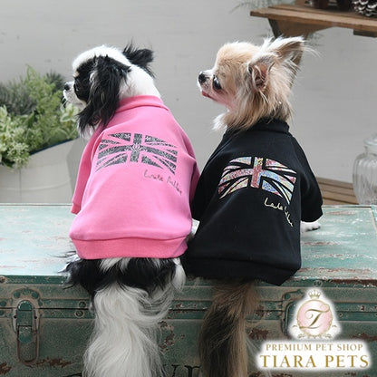 ローラアシュレイ LAURA ASHLEY ユニオンプリントもちのびプルオーバー【小型犬 犬服 ウエア トップス プルオーバー スウェット セレブ】