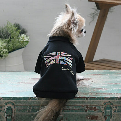 ローラアシュレイ LAURA ASHLEY ユニオンプリントもちのびプルオーバー【小型犬 犬服 ウエア トップス プルオーバー スウェット セレブ】