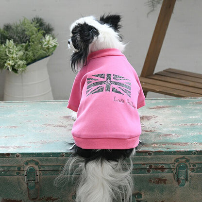 ローラアシュレイ LAURA ASHLEY ユニオンプリントもちのびプルオーバー【小型犬 犬服 ウエア トップス プルオーバー スウェット セレブ】