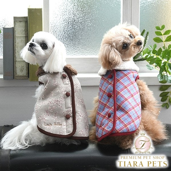 ローラアシュレイ LAURA ASHLEY 起毛ベスト【小型犬 犬服 ウエア トップス アウター ベスト セレブ】