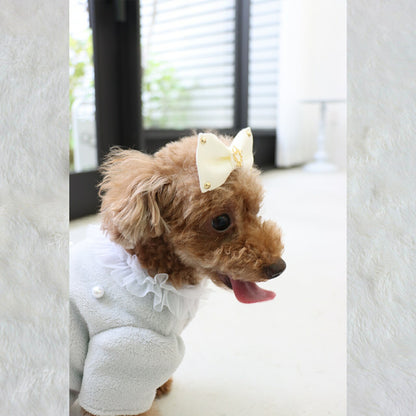 ミムット mimtto Grosgrain barrette【小型犬 犬用 ヘアアクセサリー バレッタ セレブ】