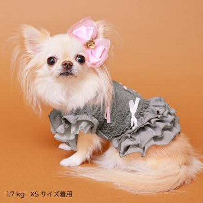 ゴッドピヴァ GODPIVA あったかテラボアRIBONワンピース【小型犬 犬服 ワンピース ドレス セレブ】