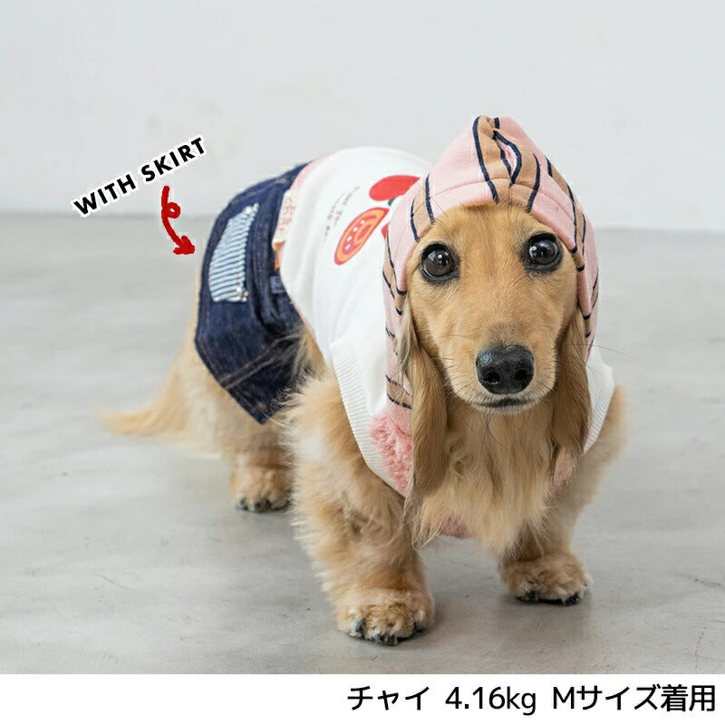 ディーズチャットD'sCHATトマト缶柄パーカ【犬服小型犬ドッグウェアトップスパーカー】