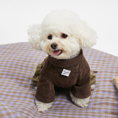 ルイスドッグlouisdogDarkChocoPiqueShirt【小型犬犬服トップスシャツセレブ】