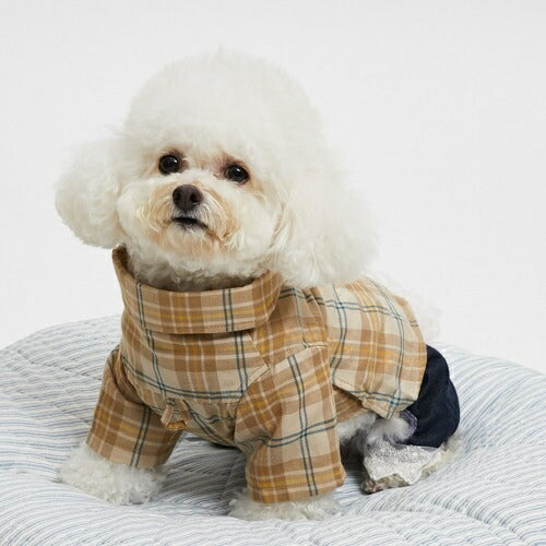 ルイスドッグlouisdogClassyPlaidShirtDress【小型犬犬服トップスシャツワンピースドレスセレブ】